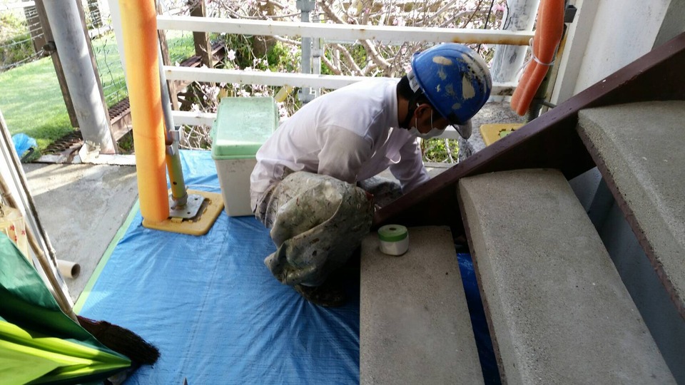 愛知県弥富市 塗装工事において重要な「養生作業」