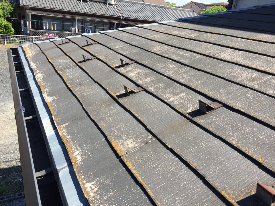 瑞穂市 スレート屋根の塗装工事が完工致しました