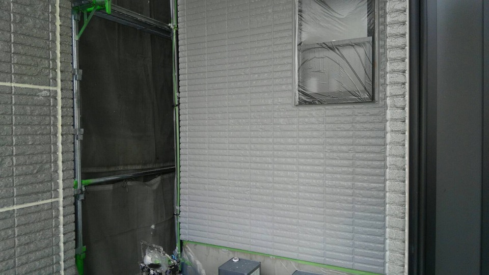 羽島郡岐南町 外壁塗装・ベランダ防水工事が始まりました